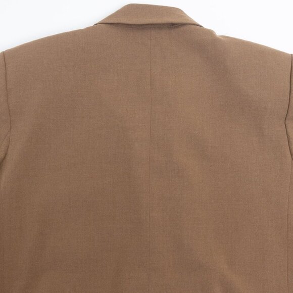 Frank and Oak The Relaxed Single Breasted Blazer Medium Brown - Picture 6 of 16